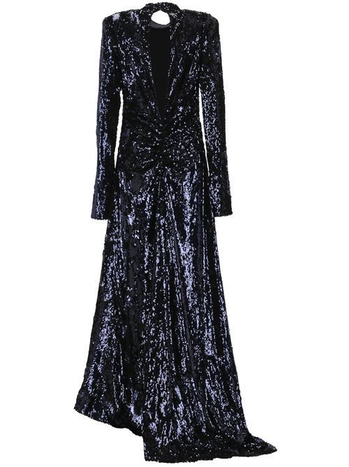 Navy blue sequins maxi dress ROTATE BIRGERCHR | 1144112318BCR13082318